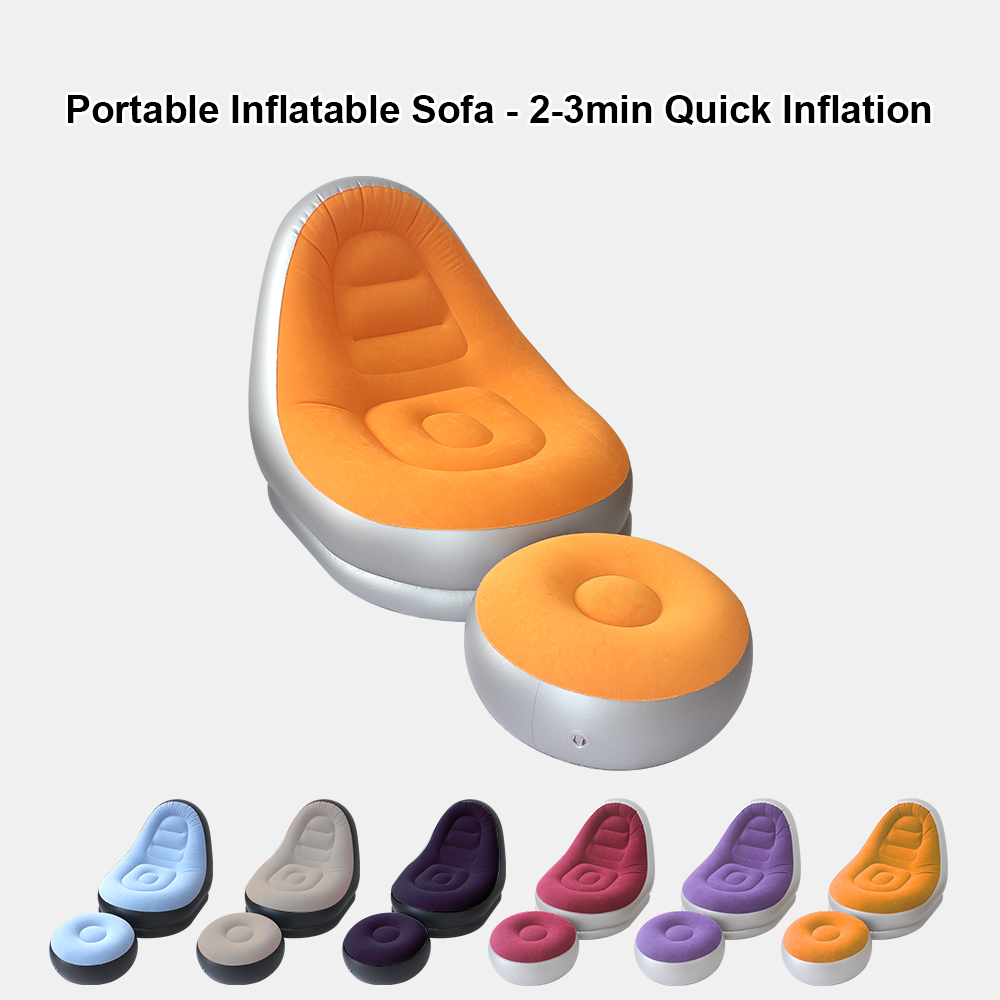 Outdoor Furniture Balcony - Portable Multicolor Inflatable Air Sofa Set