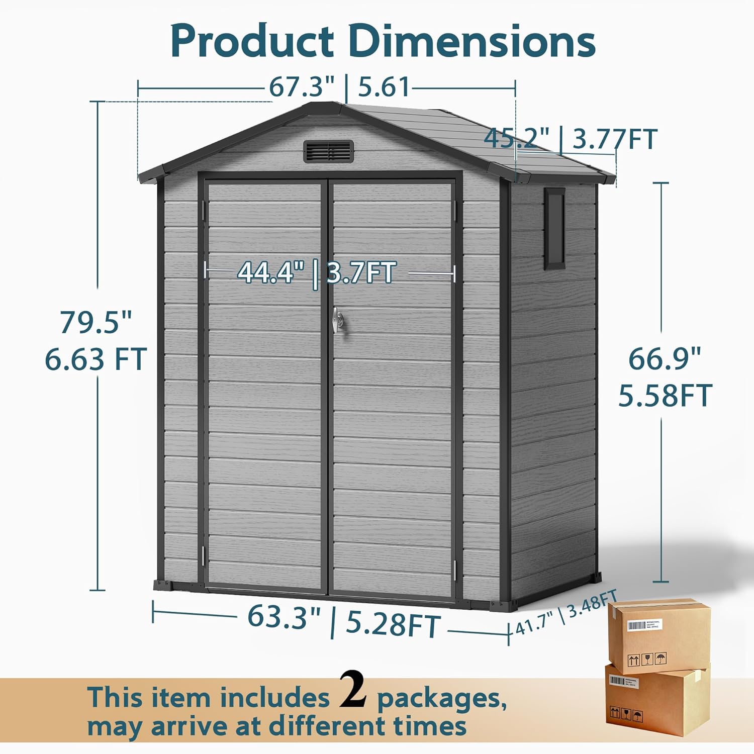 6X4 FT Outdoor Shed, Plastic S - Outdoor Furniture Modern review and price