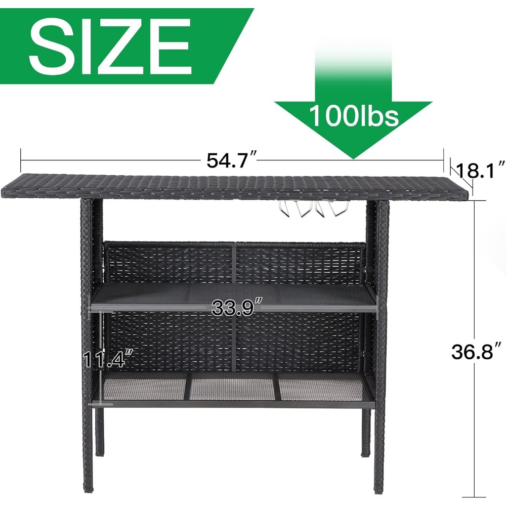 Outdoor Patio Wicker Bar Count - Outdoor Furniture Fire Pit review and price