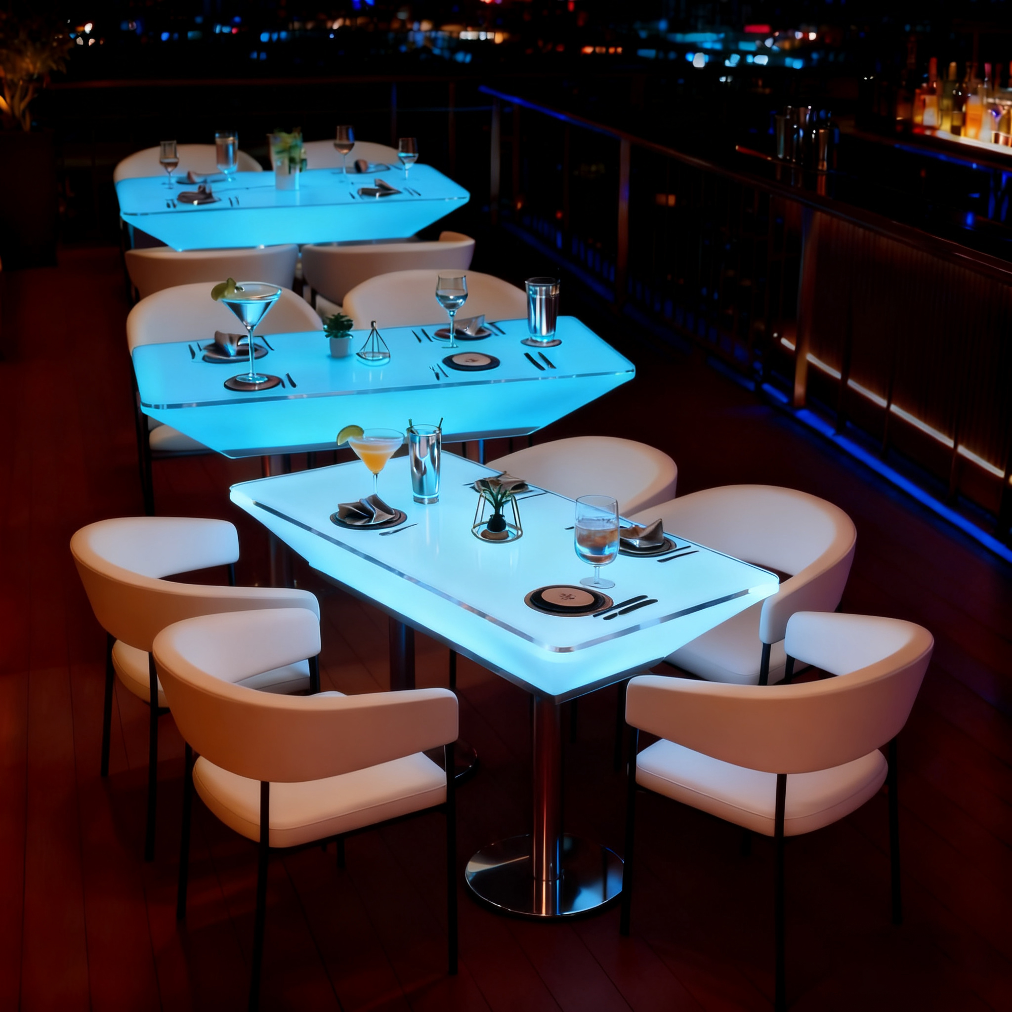 LED Decorative Dining Table Re - Outdoor Furniture Rental For Party review and price