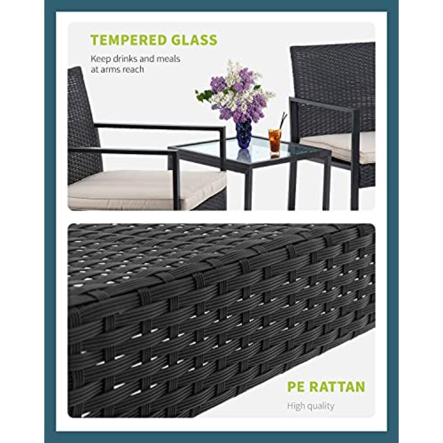 FDW 3 Pieces Outdoor Patio Fur - Outdoor Furniture Balcony review and price