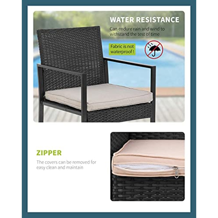 FDW 3 Pieces Outdoor Patio Fur - Outdoor Furniture Balcony review and price