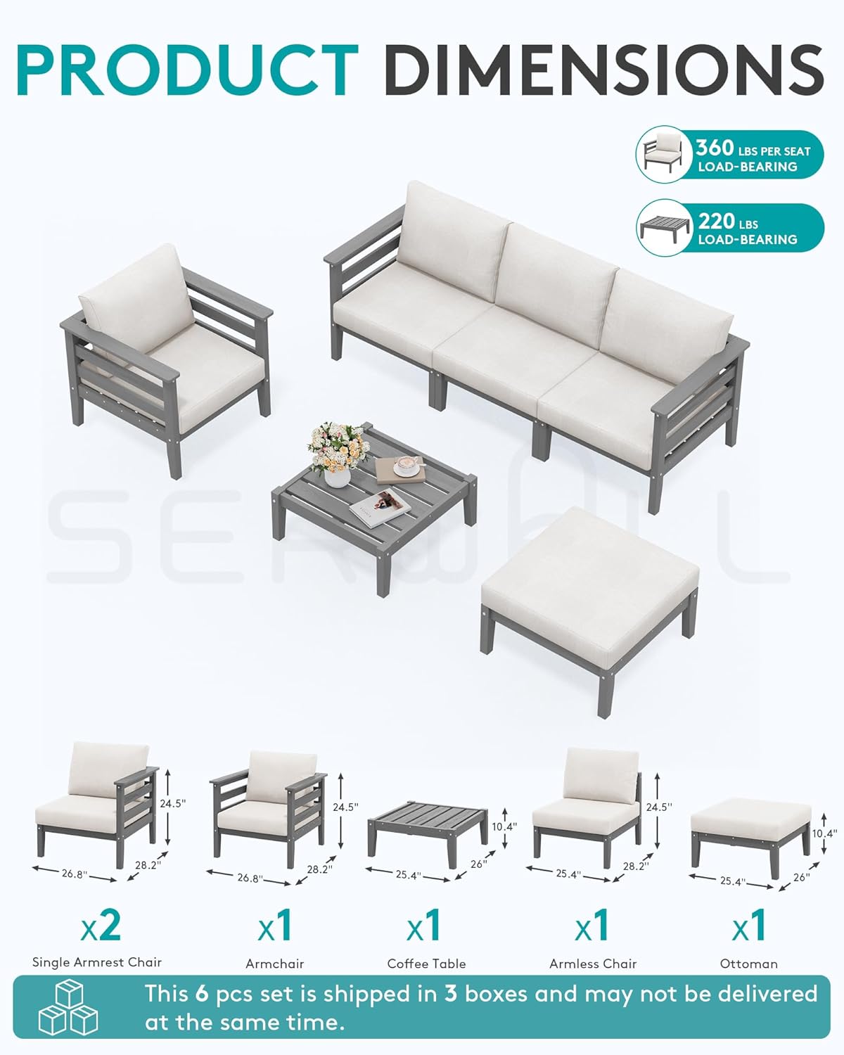 HDPE Patio Furniture Set, 6 Pi - Outdoor Furniture Fire Pit review and price
