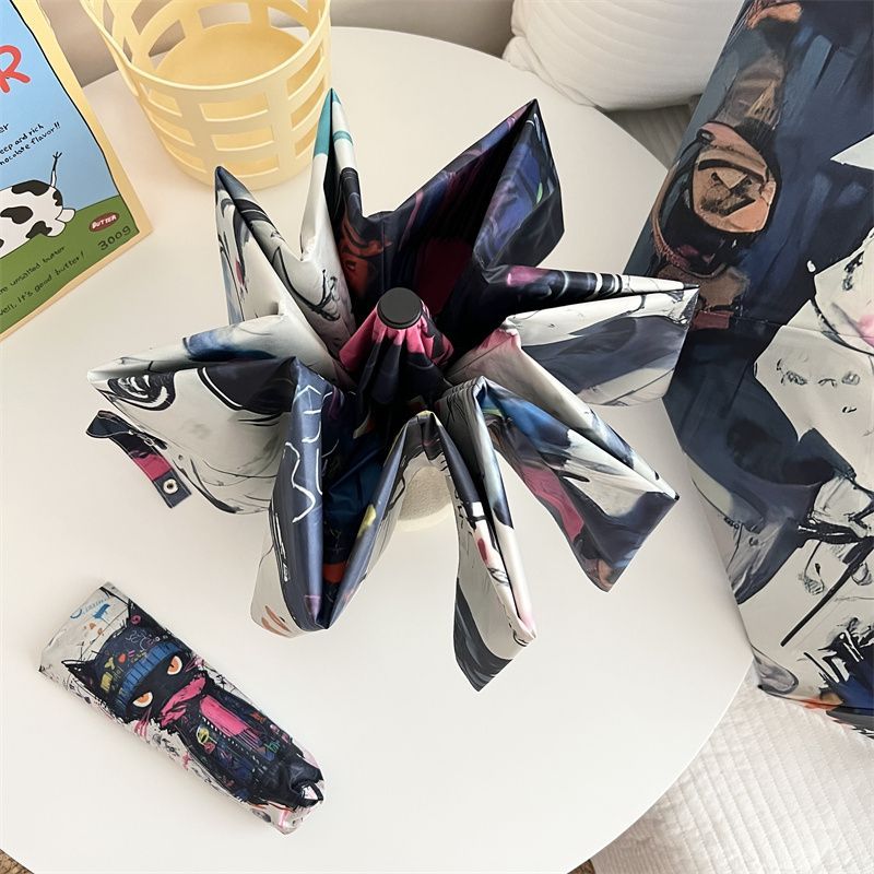 Doodle Cat Umbrella UV Black G - Parasol Umbrella Large review and price