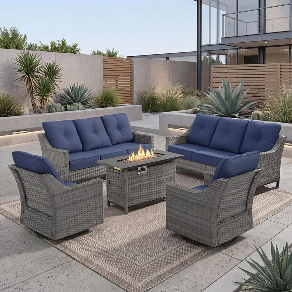 5-Piece Patio Furniture Set wi - Outdoor Furniture Fire Pit review and price