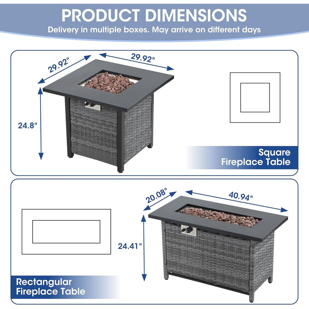 5-Piece Patio Furniture Set wi - Outdoor Furniture Fire Pit review and price