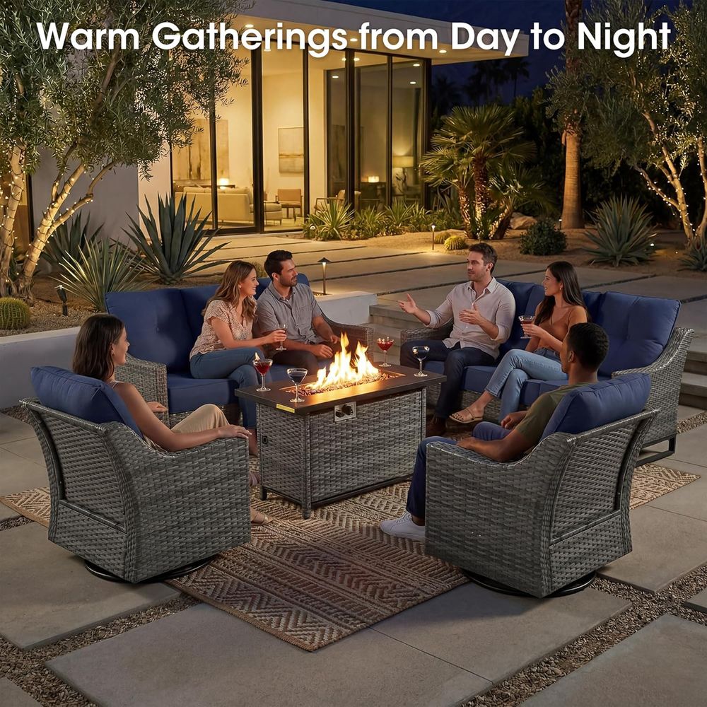 5-Piece Patio Furniture Set wi - Outdoor Furniture Fire Pit review and price