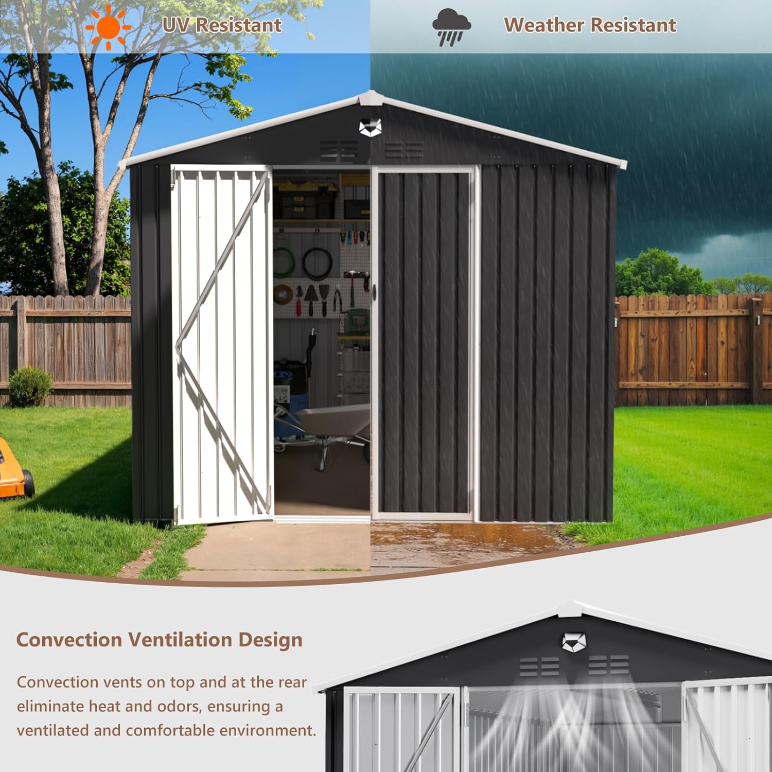 10x12 FT Metal Outdoor Storage - Outdoor Furniture Modern review and price