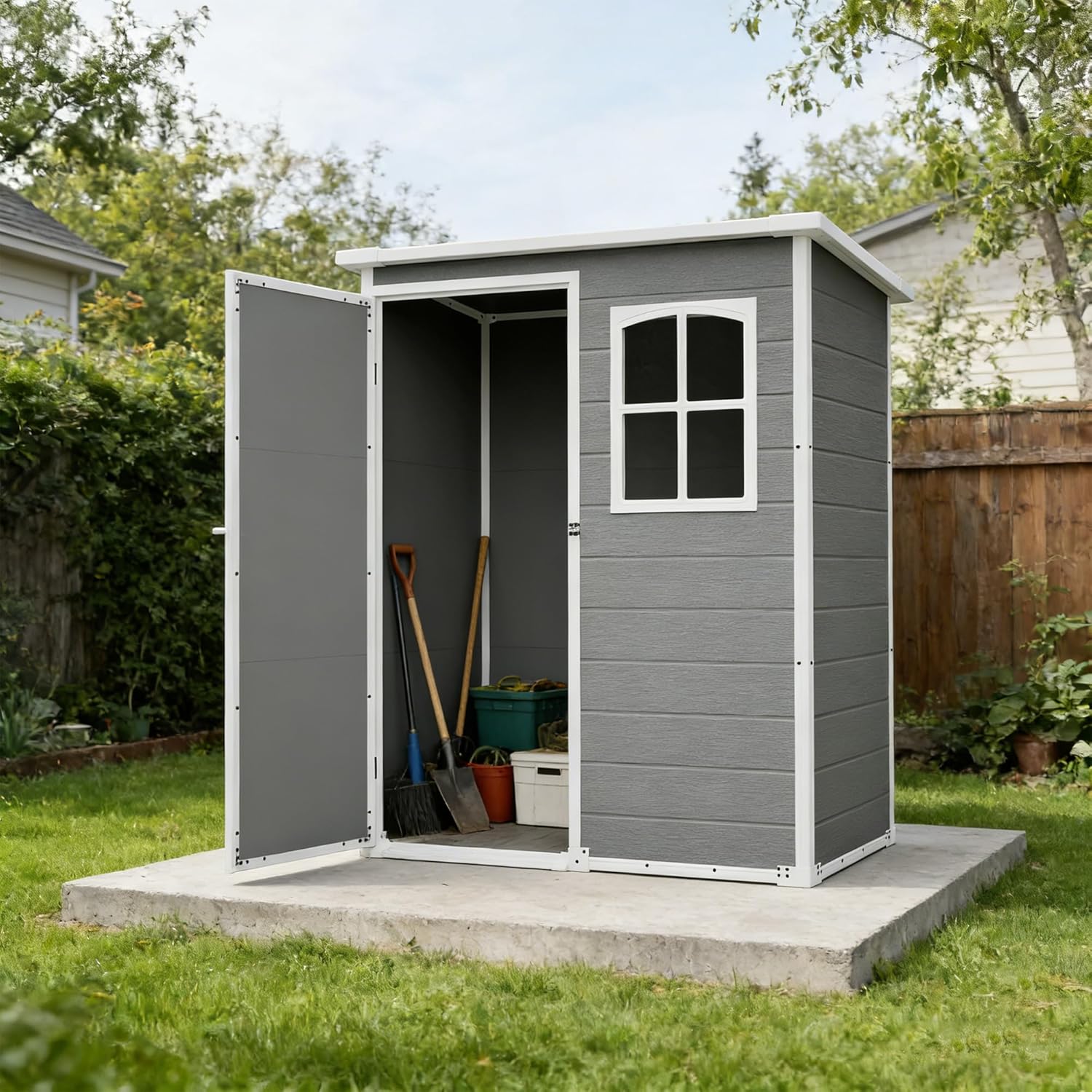 Resin Outdoor Storage Shed Kit - Outdoor Furniture Modern review and price