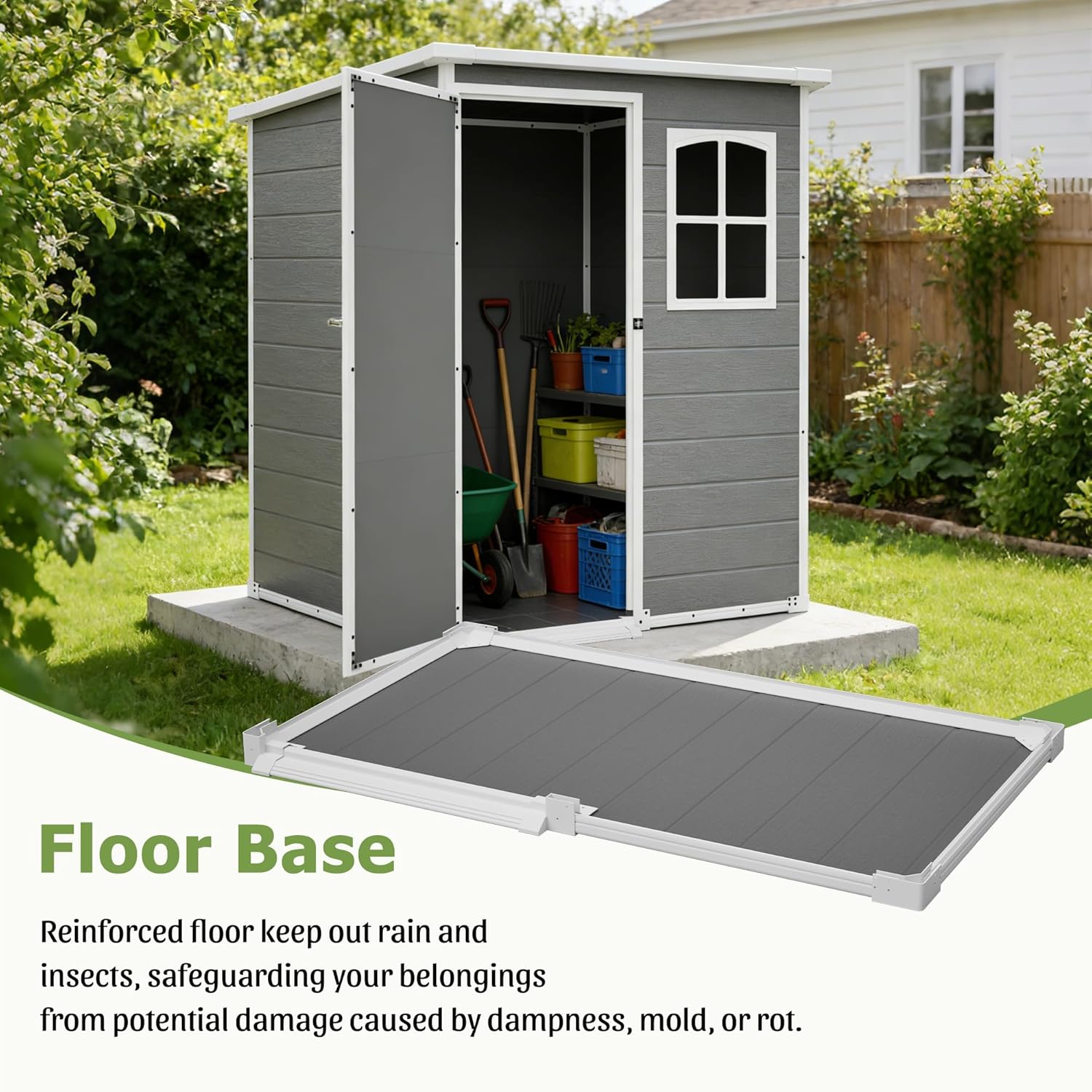 Resin Outdoor Storage Shed Kit - Outdoor Furniture Modern review and price