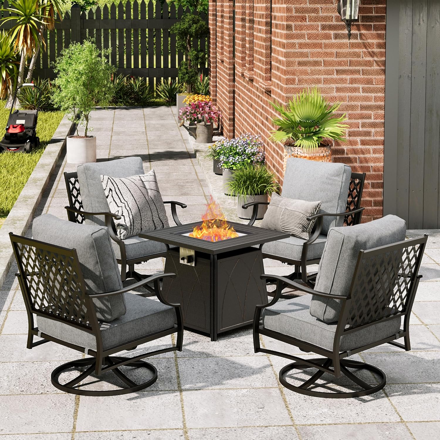 Patio Furniture Set with Fire  - Outdoor Furniture Fire Pit review and price