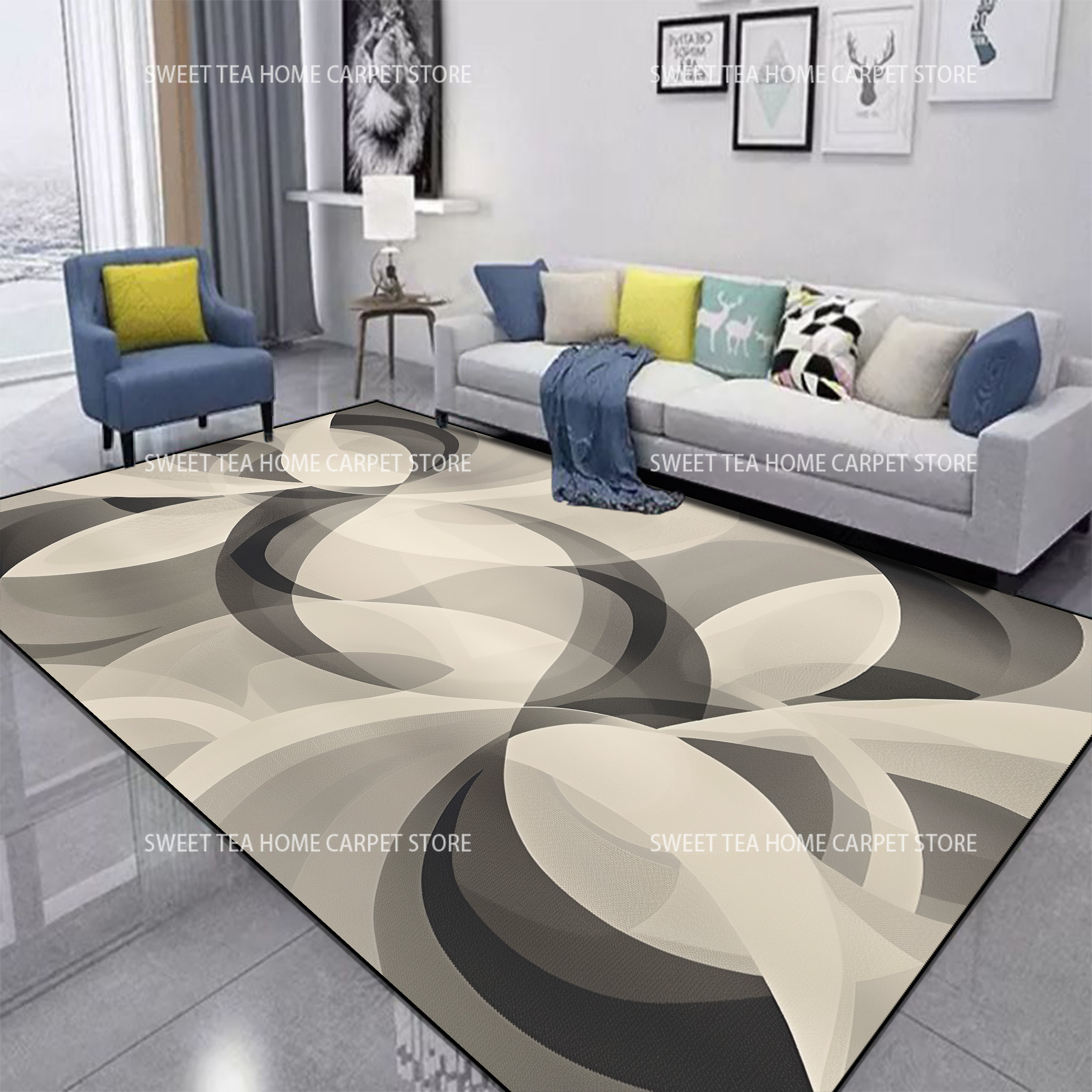 Red Black Swirl Rug Abstract C - Outdoor Furniture For Cafe review and price