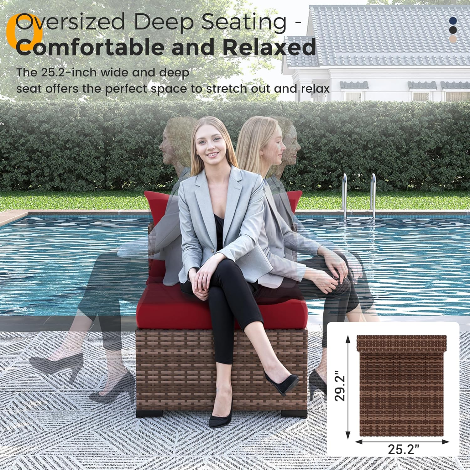 8pc All-Weather Wicker Section - Outdoor Furniture Fire Pit review and price