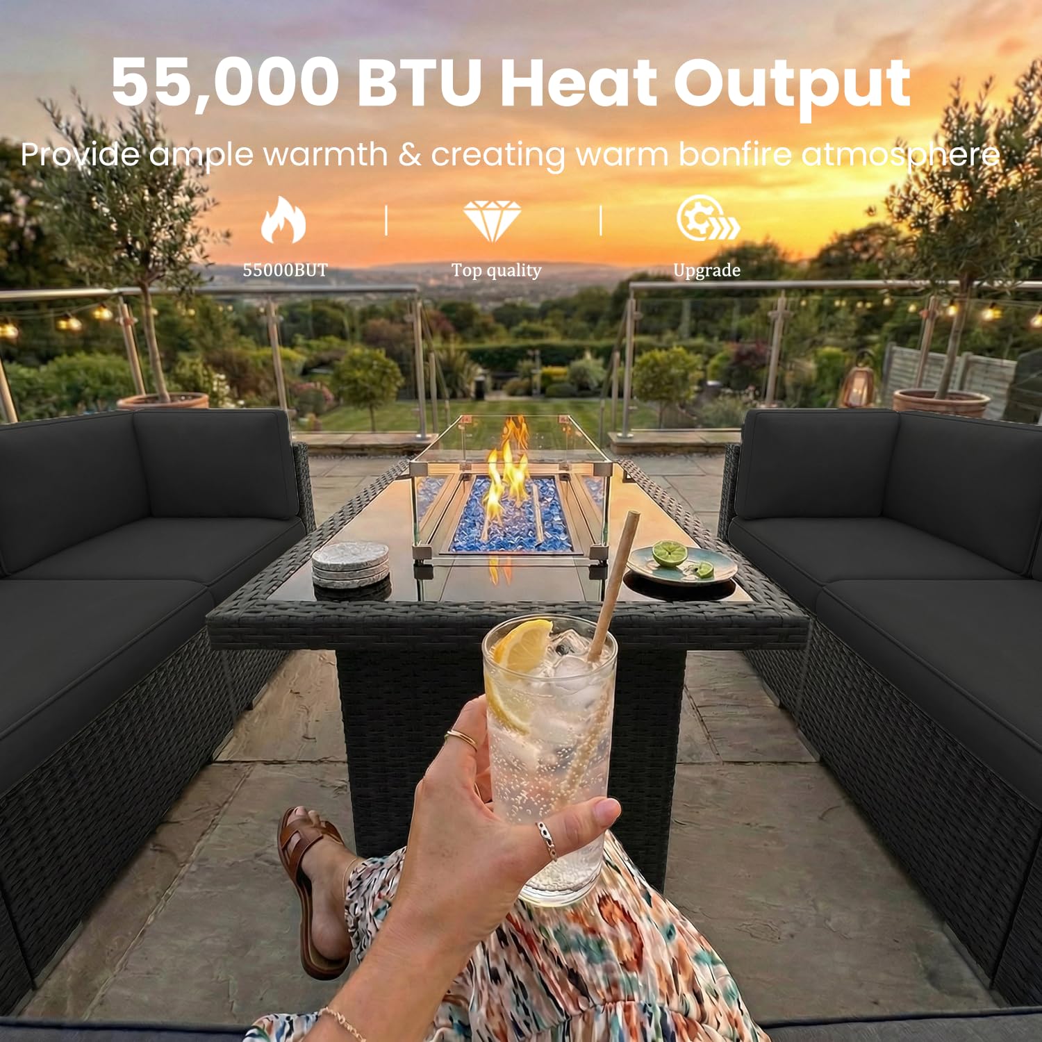 8 Pieces Patio Furniture Set w - Outdoor Furniture Fire Pit review and price