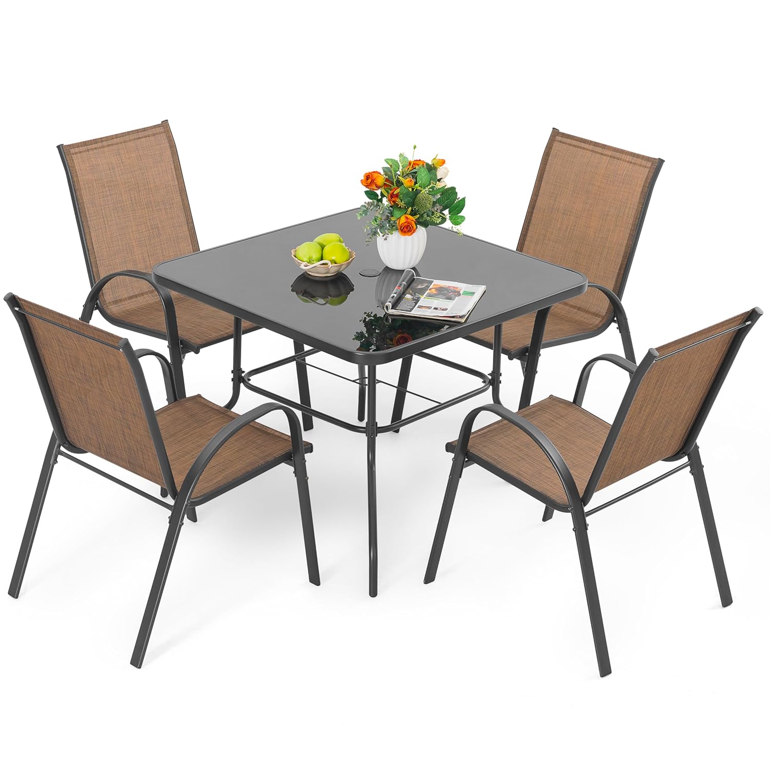 5 Piece Metal Patio Dining Set - Outdoor Furniture Deals review and price