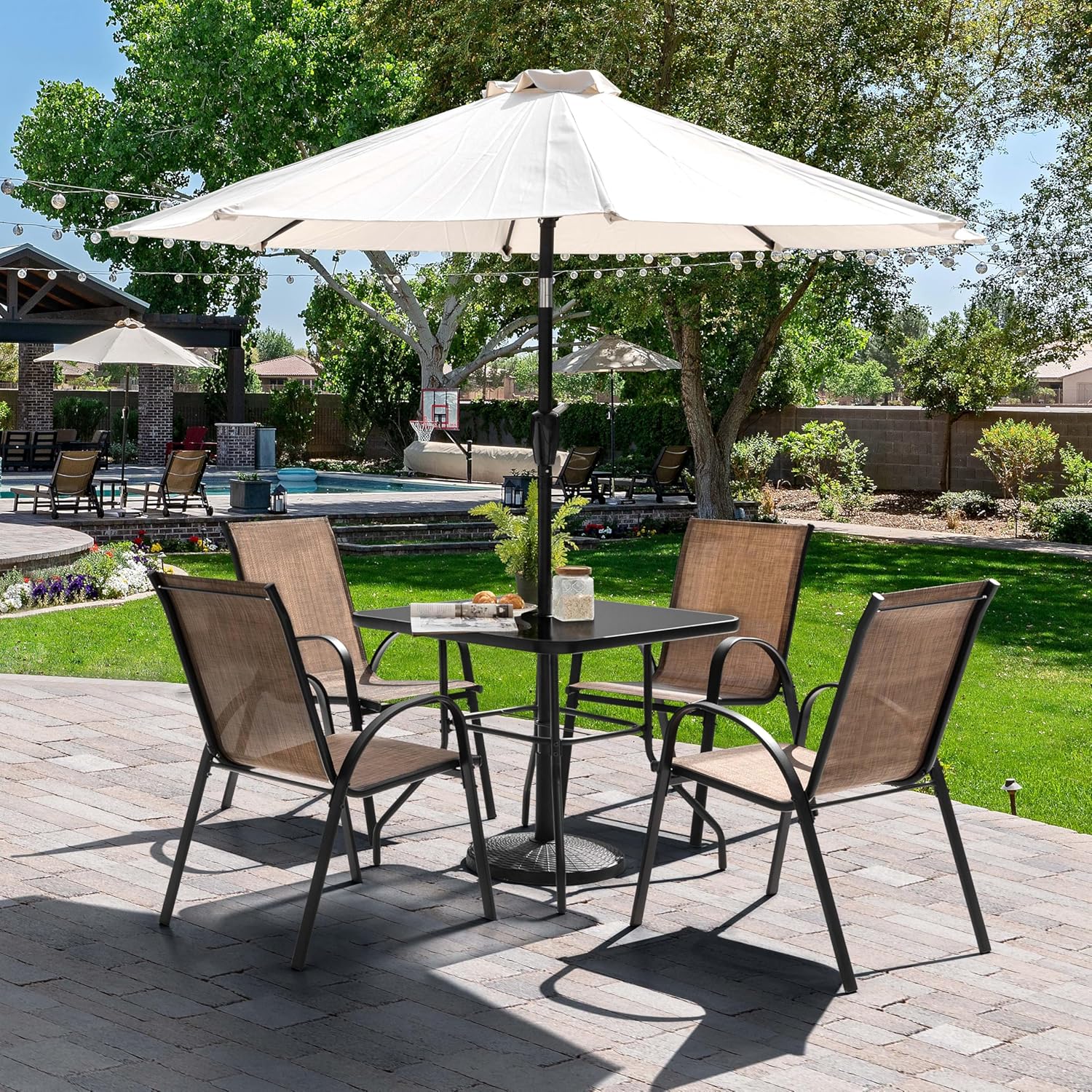 5 Piece Metal Patio Dining Set - Outdoor Furniture Deals review and price