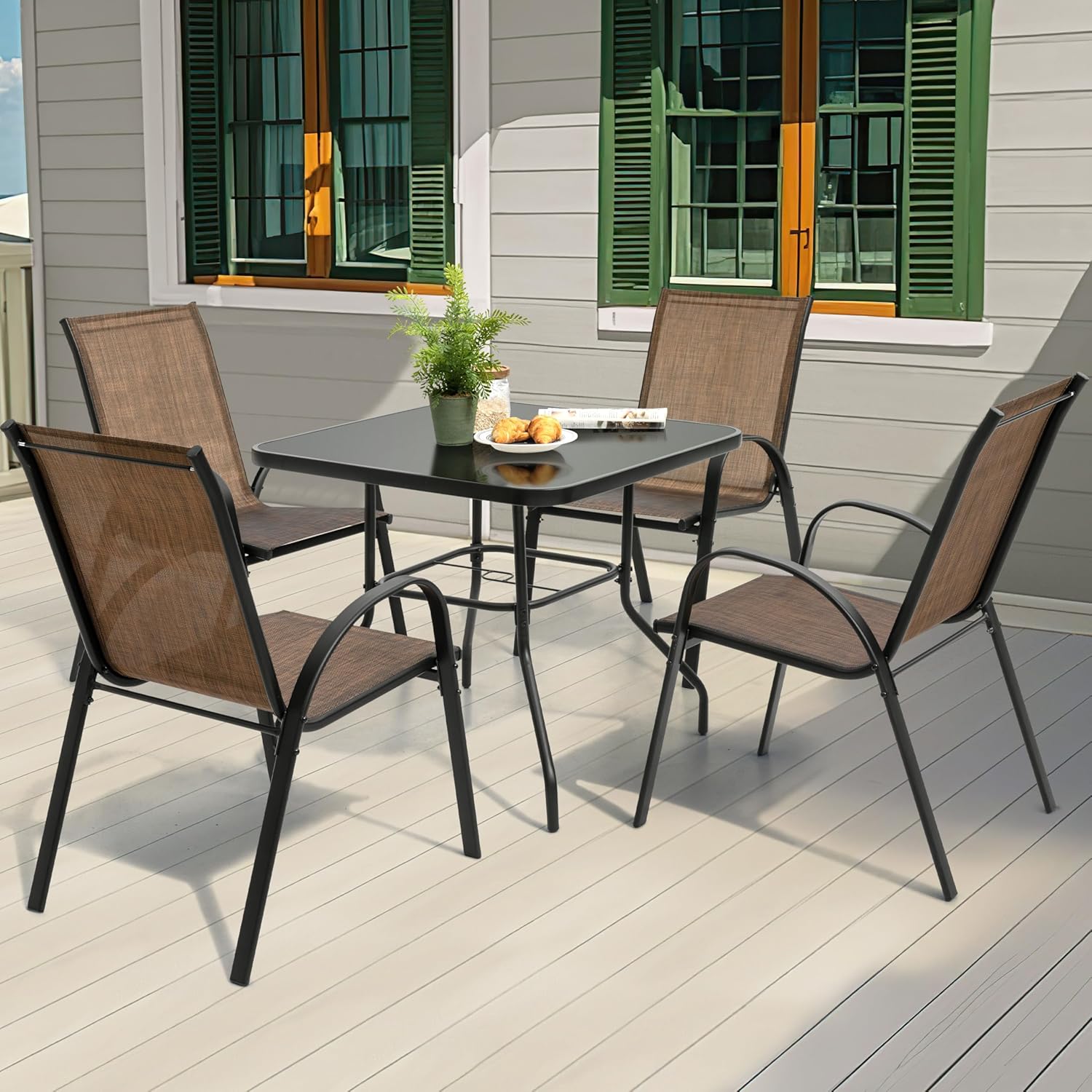 5 Piece Metal Patio Dining Set - Outdoor Furniture Deals review and price