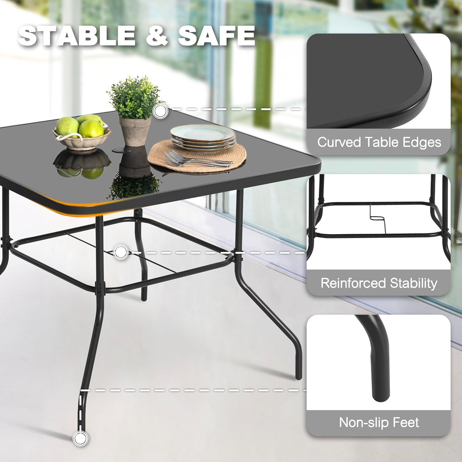 5 Piece Metal Patio Dining Set - Outdoor Furniture Deals review and price