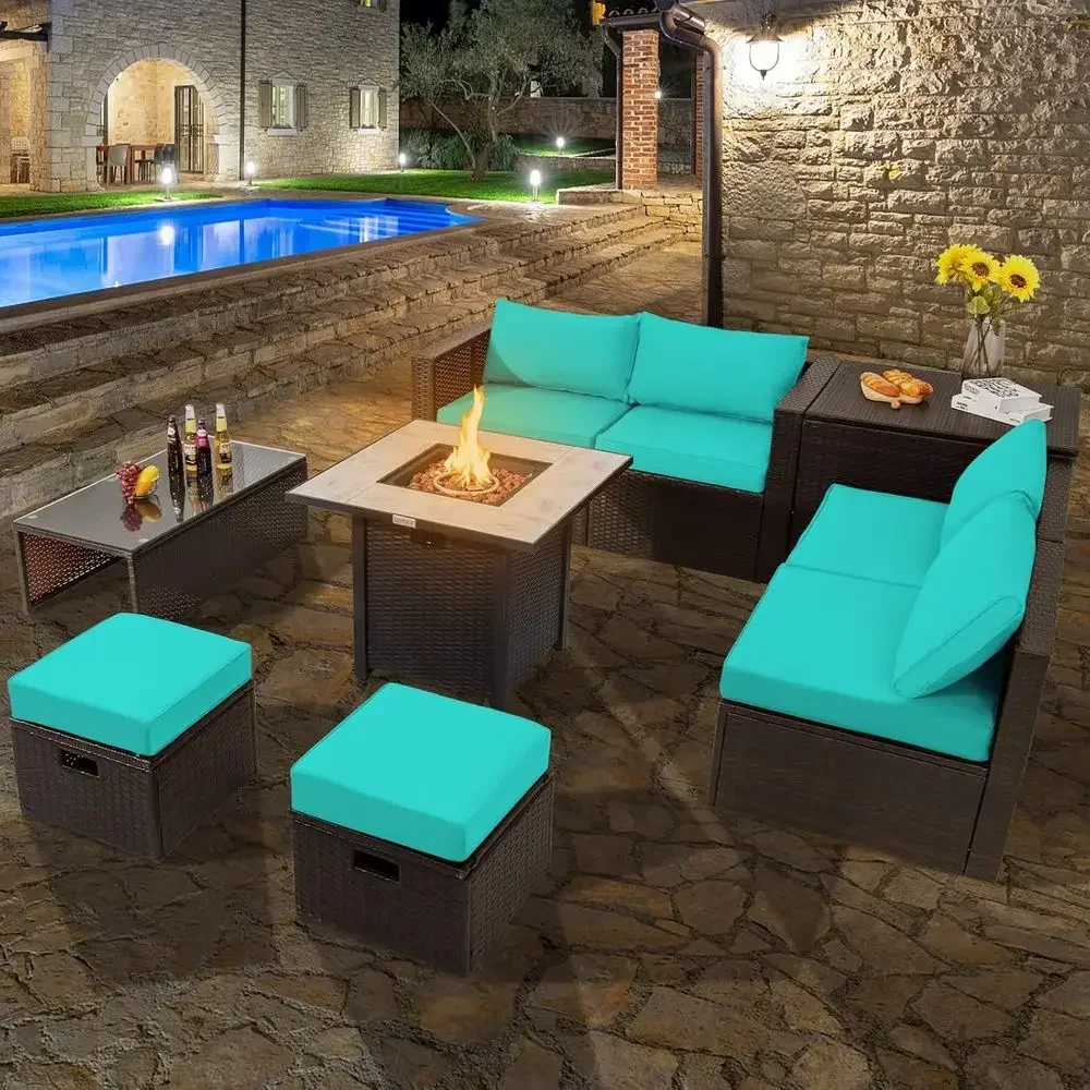 9-Piece Outdoor Patio Furnitur - Outdoor Furniture Fire Pit review and price