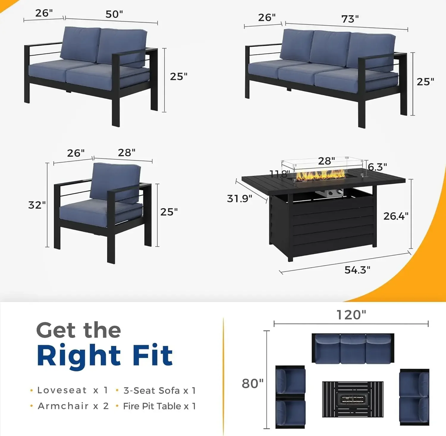 Aluminum Patio Furniture Set,  - Outdoor Furniture Fire Pit review and price