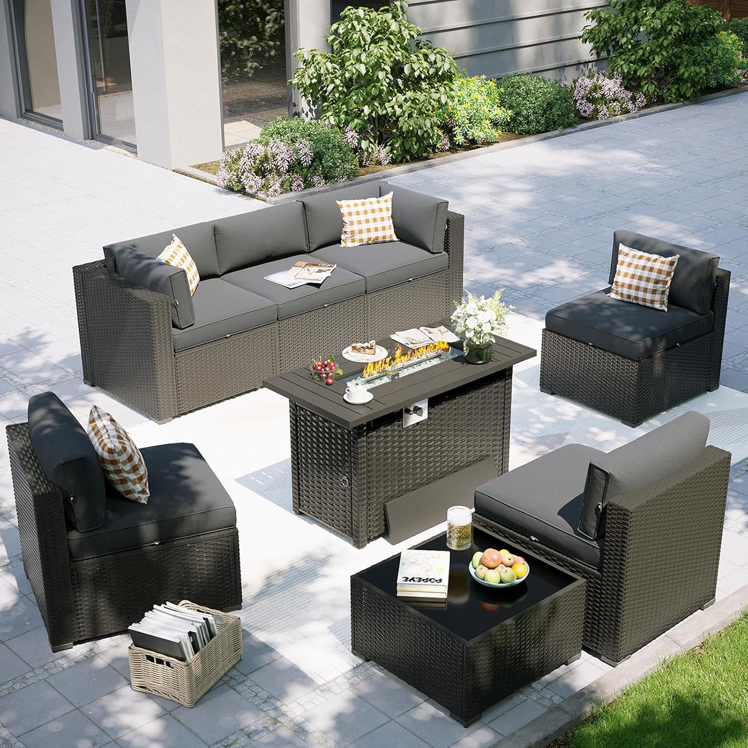 Patio Furniture Set with Fire  - Outdoor Furniture Fire Pit review and price
