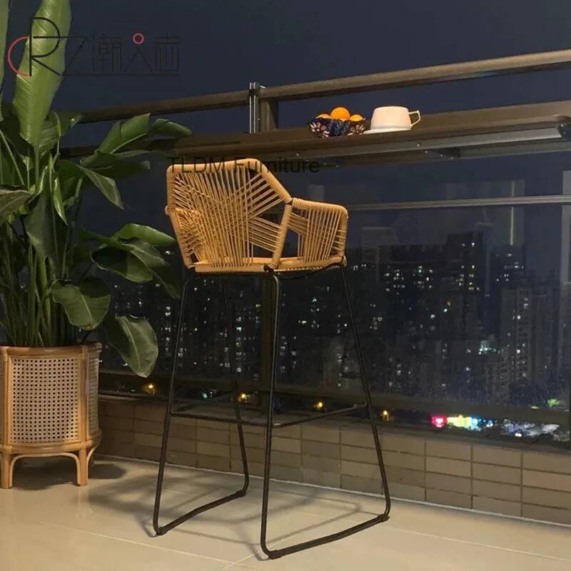 Nordic PP Rattan Back Armchair - Outdoor Furniture For Cafe review and price