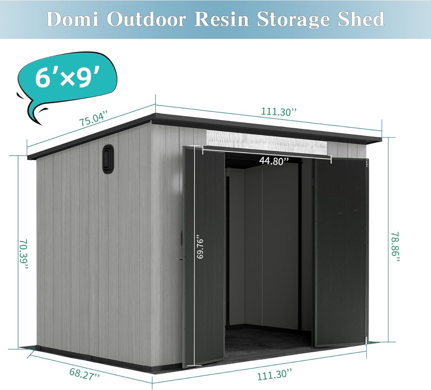 Domi 6x9FT Resin Outdoor Stora - Outdoor Furniture Modern review and price
