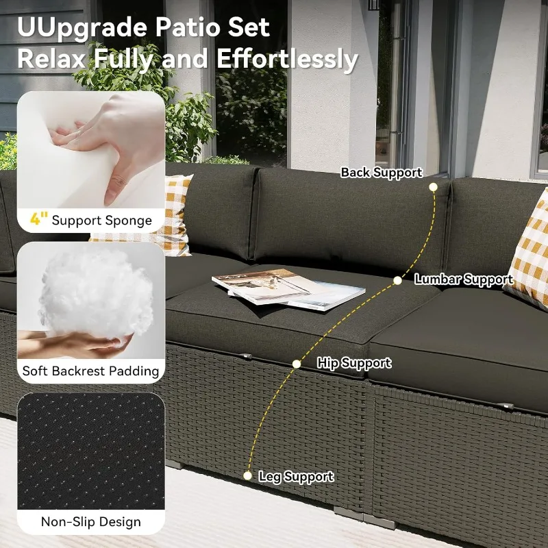 Aoxun Patio Furniture Set with - Outdoor Furniture Fire Pit review and price