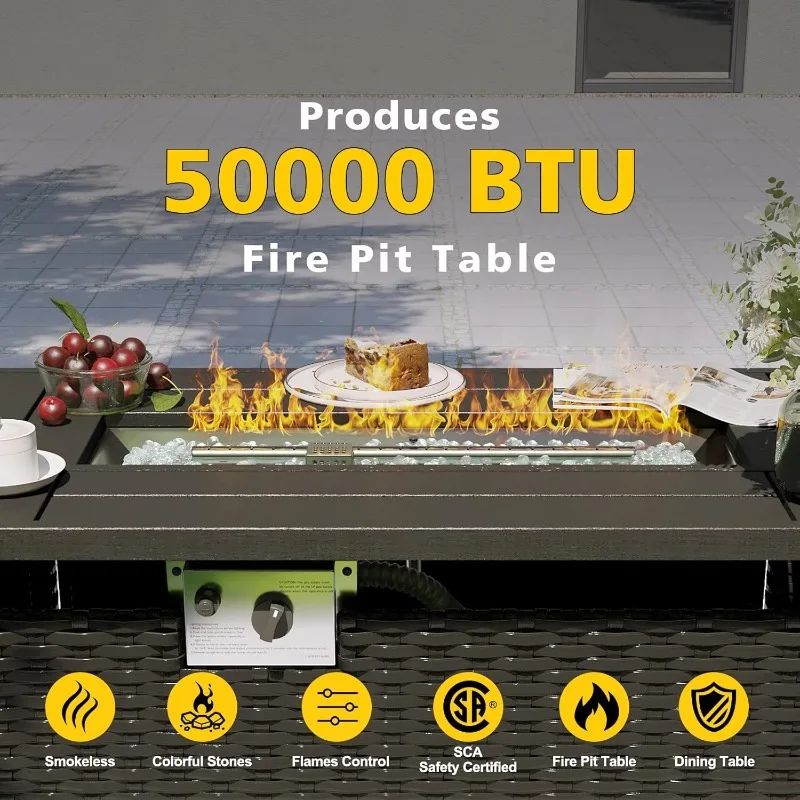 Aoxun Patio Furniture Set with - Outdoor Furniture Fire Pit review and price