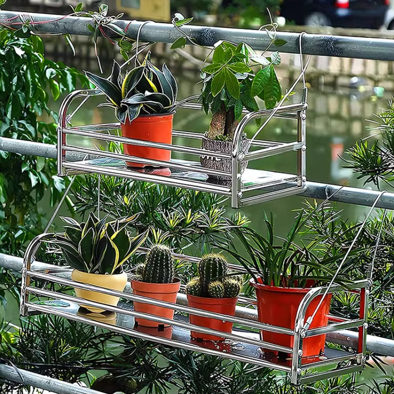 Stainless Steel Flower Stand f - Outdoor Furniture Balcony review and price