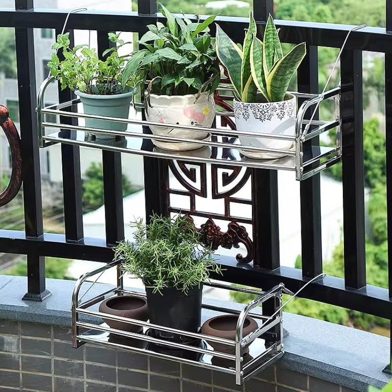 Stainless Steel Flower Stand f - Outdoor Furniture Balcony review and price
