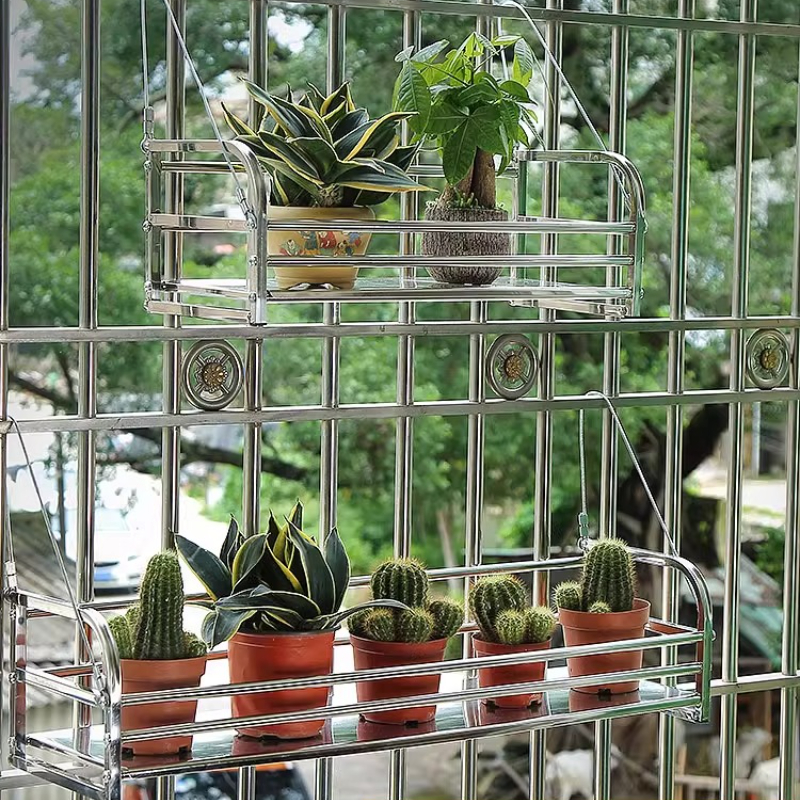 Stainless Steel Flower Stand f - Outdoor Furniture Balcony review and price