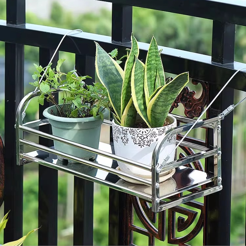 Stainless Steel Flower Stand f - Outdoor Furniture Balcony review and price