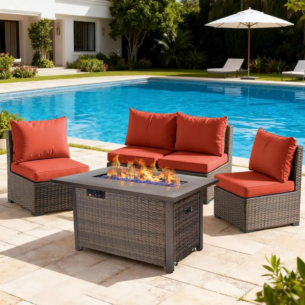 5-Piece Patio Furniture Set wi - Outdoor Furniture Fire Pit review and price