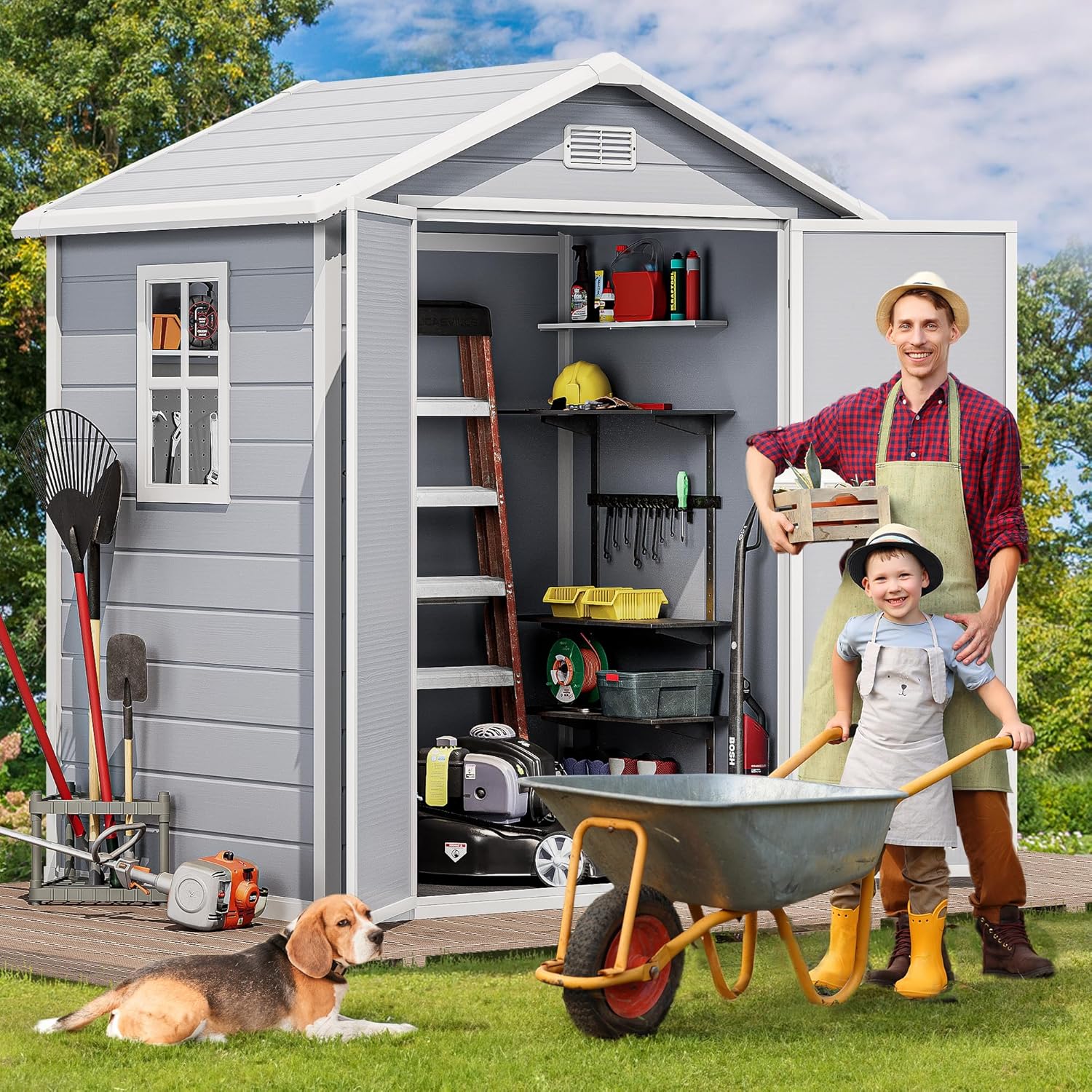 6x4.4 FT Outdoor Resin Storage - Outdoor Furniture Modern review and price