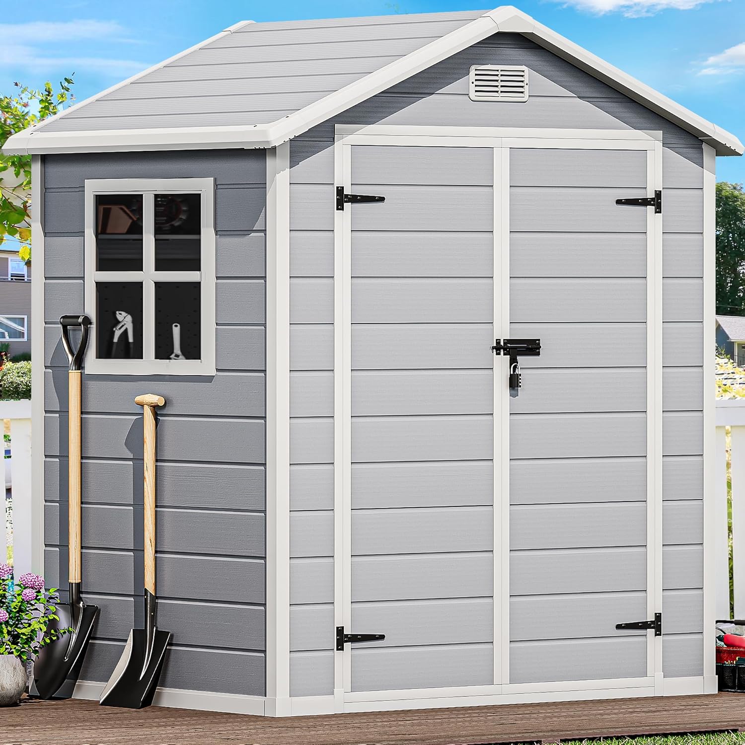 6x4.4 FT Outdoor Resin Storage - Outdoor Furniture Modern review and price