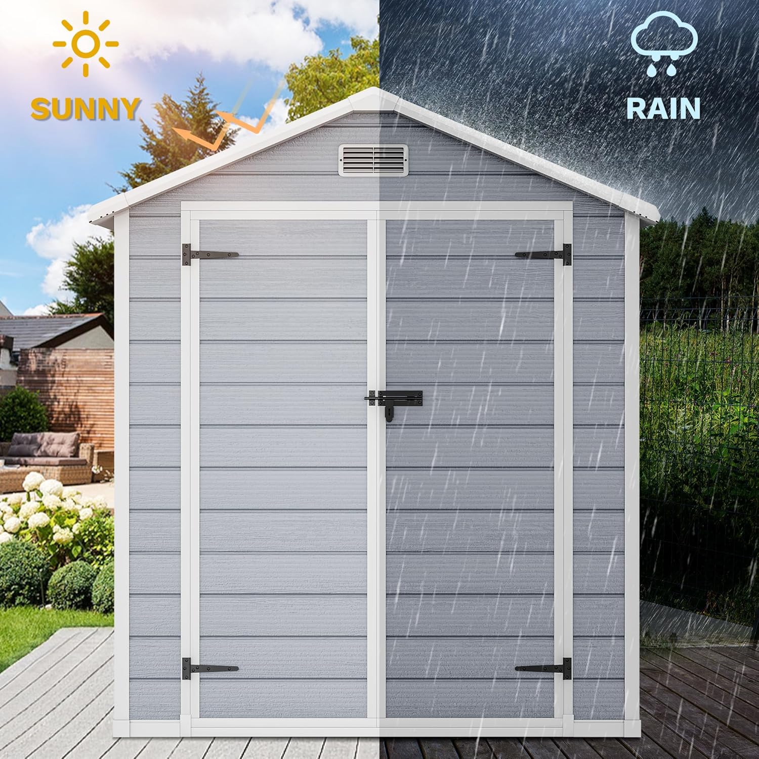 6x4.4 FT Outdoor Resin Storage - Outdoor Furniture Modern review and price