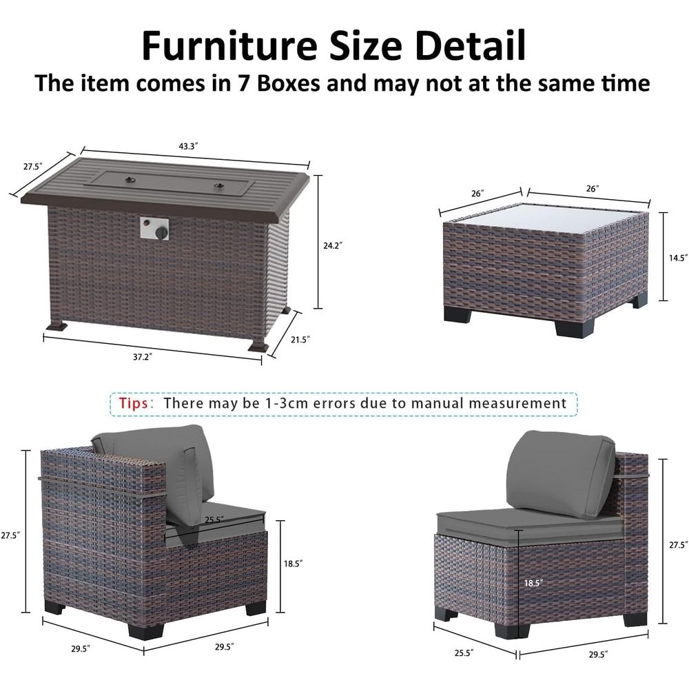 13-Piece Outdoor Sectional Pat - Outdoor Furniture Fire Pit review and price