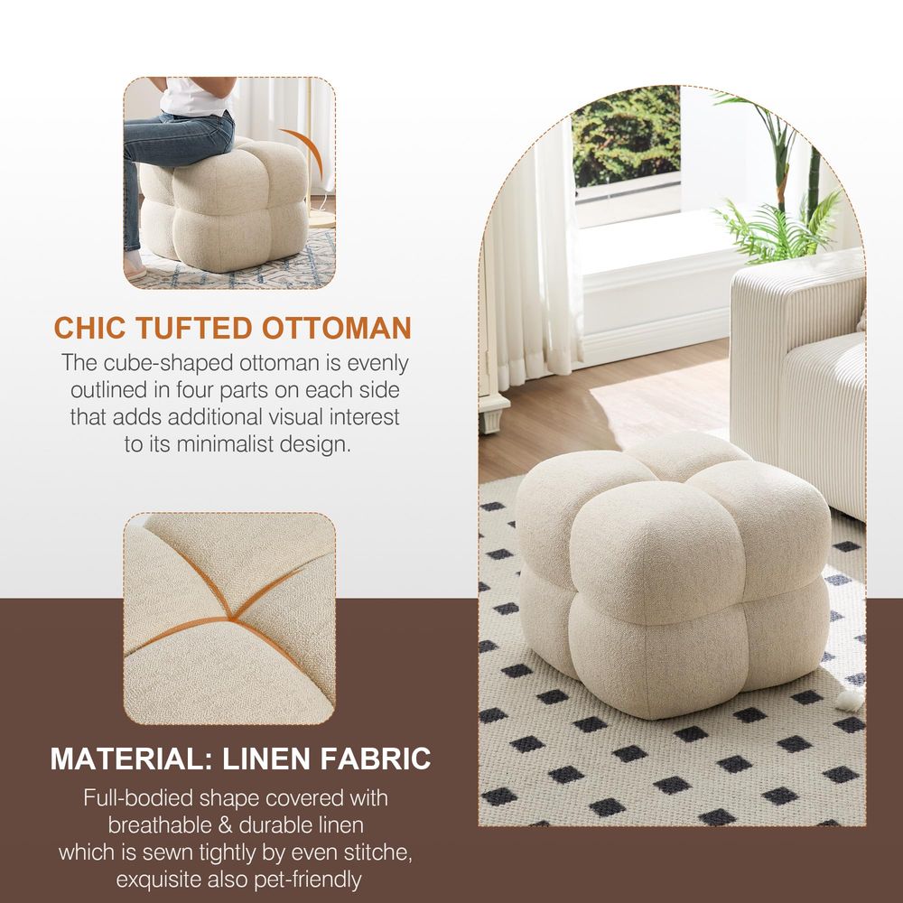 Square Pouf Ottomans Footstool - Outdoor Furniture Modern review and price