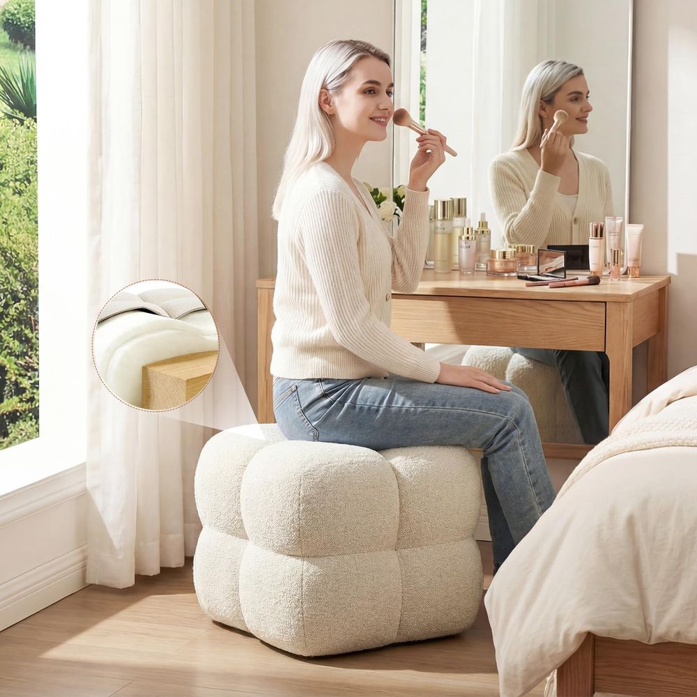Square Pouf Ottomans Footstool - Outdoor Furniture Modern review and price