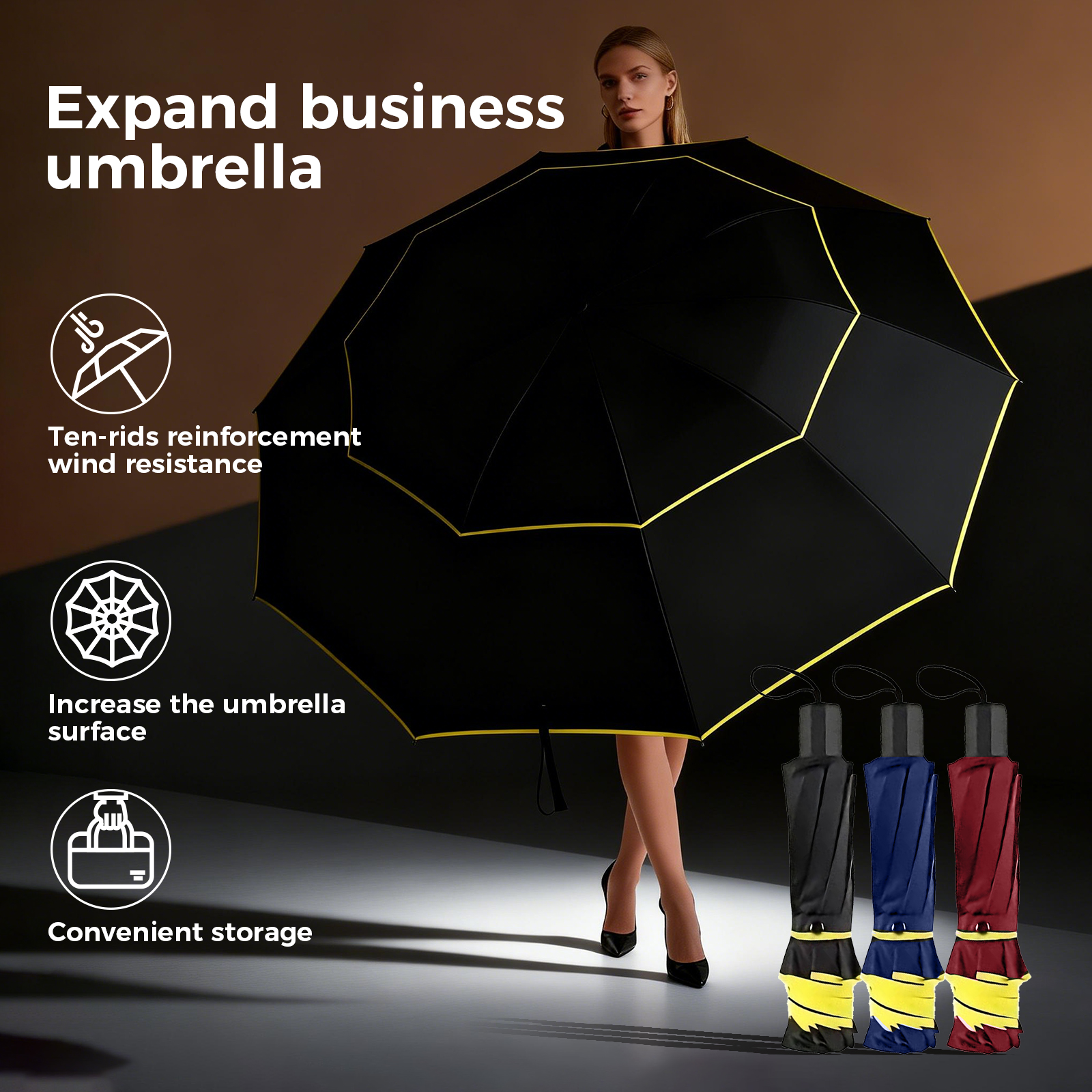 Double Strong Wind Resistant U - Parasol Umbrella Large review and price