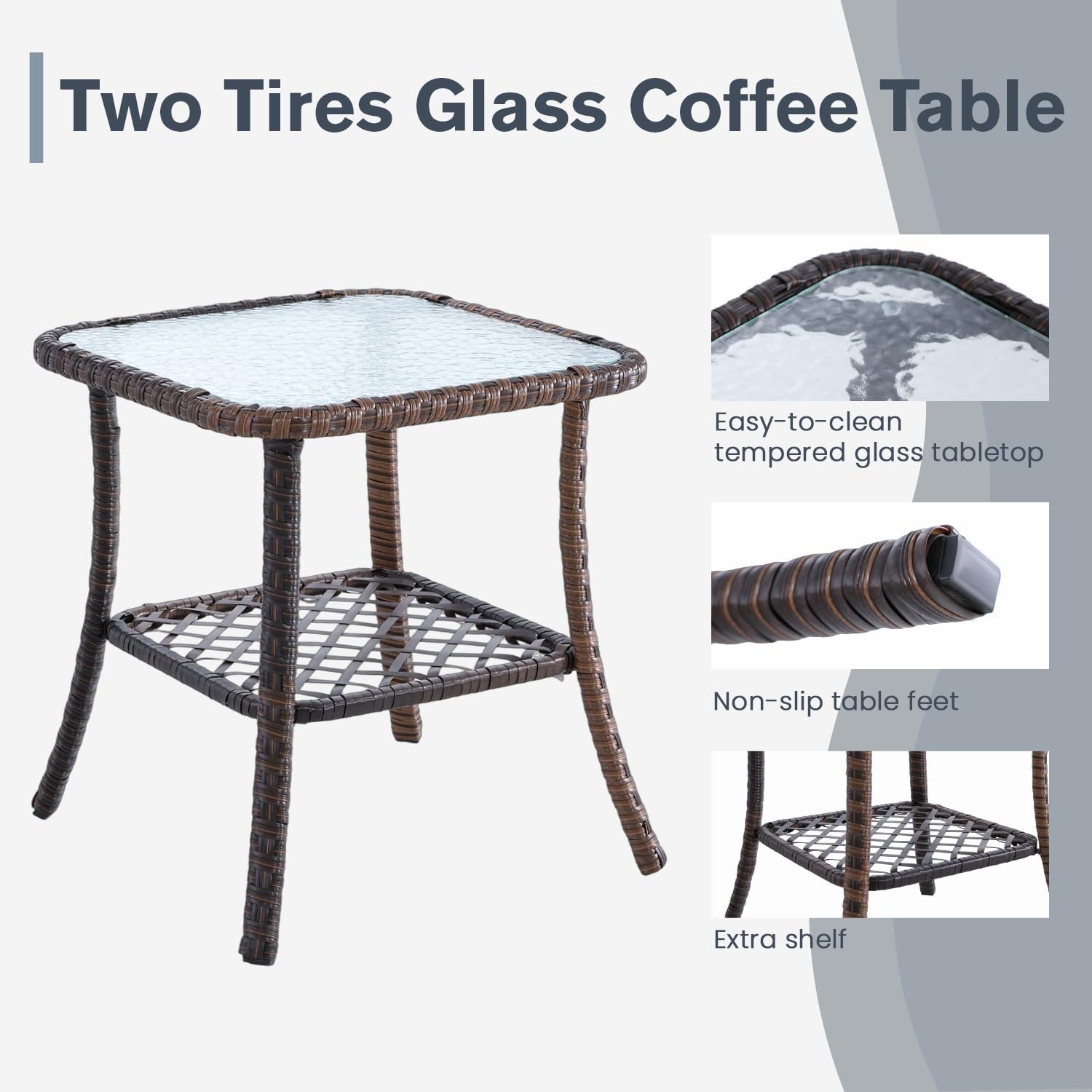 3 Pcs Patio Bistro Set with Ta - Outdoor Furniture Deals review and price