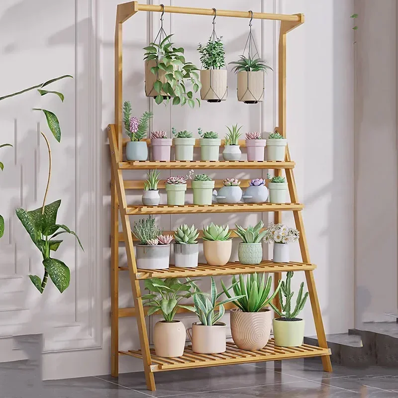 Adjustable Bamboo Plant Shelf  - Outdoor Furniture Balcony review and price