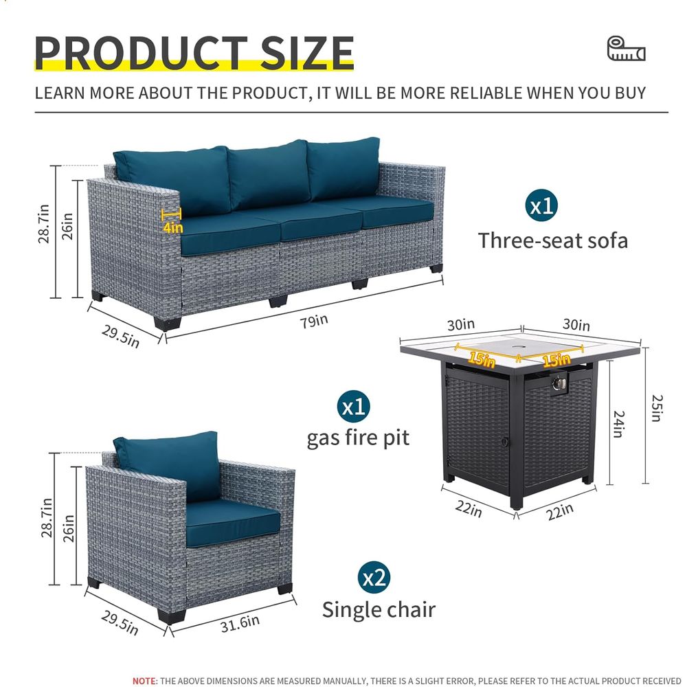 4-Piece Outdoor Wicker Patio F - Outdoor Furniture Fire Pit review and price