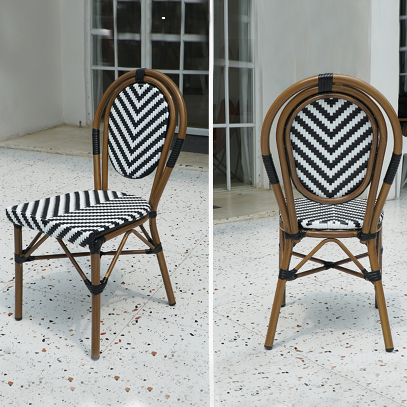 Stackable Rattan Chair French  - Outdoor Furniture For Cafe review and price