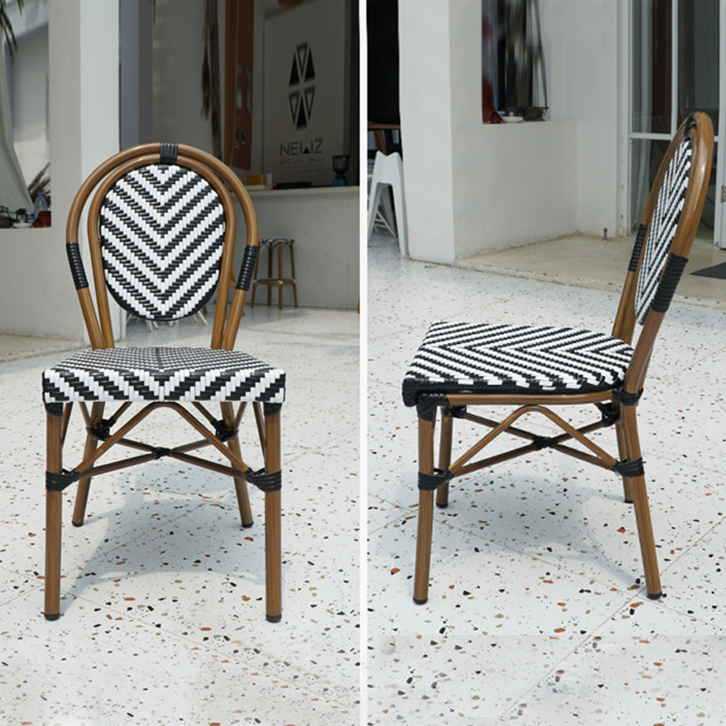 Stackable Rattan Chair French  - Outdoor Furniture For Cafe review and price