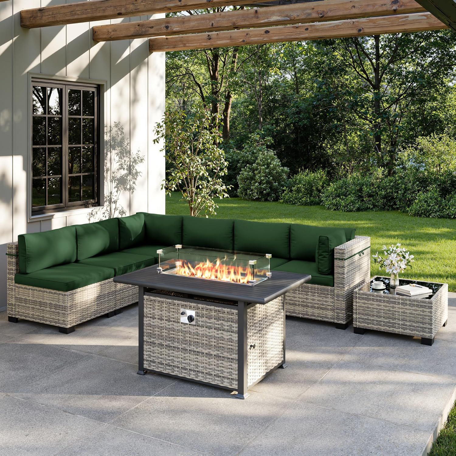 8-Piece Outdoor Patio Furnitur - Outdoor Furniture Fire Pit review and price
