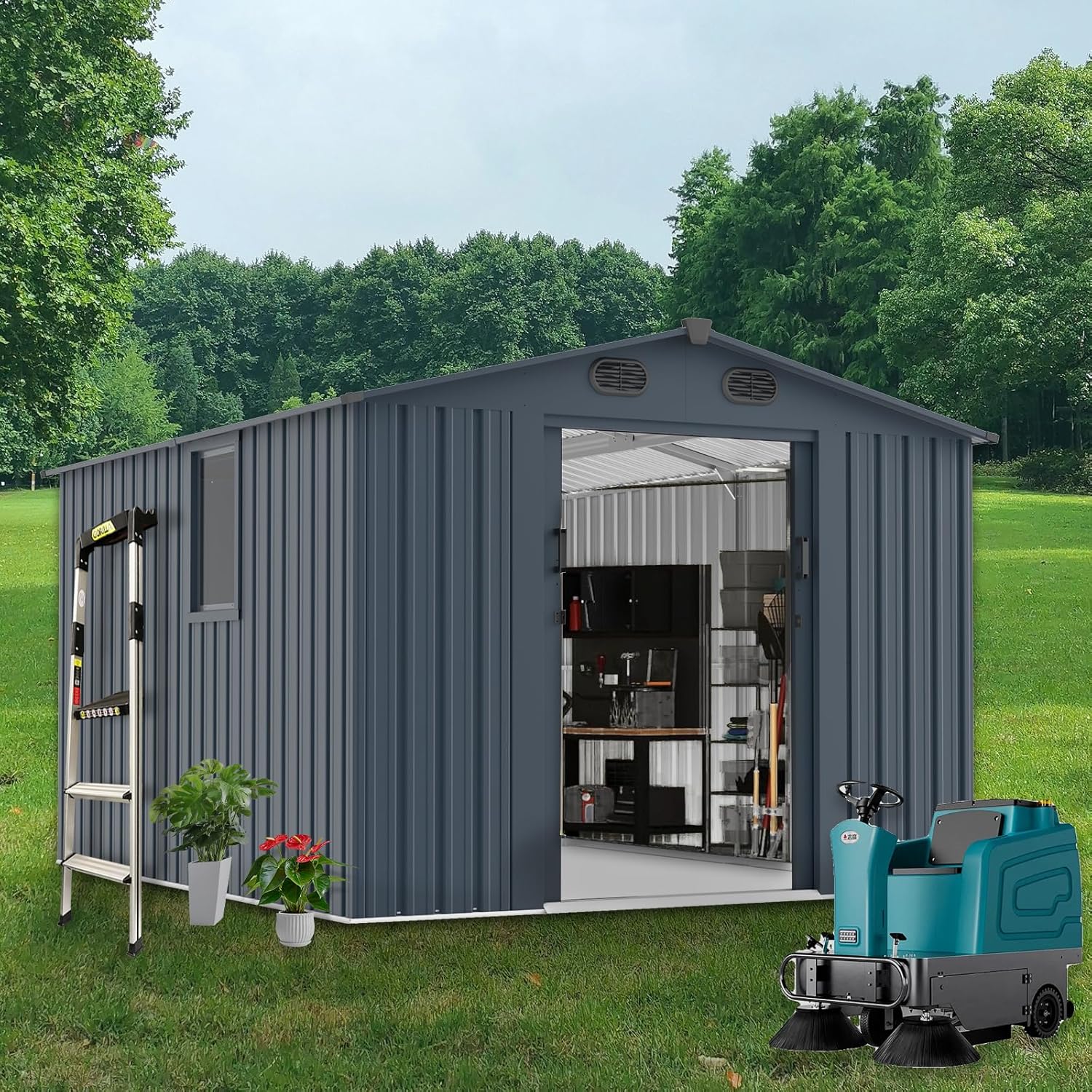 Outdoor Storage Shed 8x10 FT w - Outdoor Furniture Modern review and price