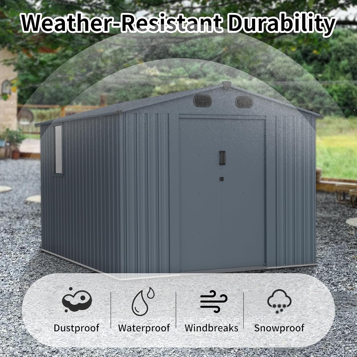 Outdoor Storage Shed 8x10 FT w - Outdoor Furniture Modern review and price