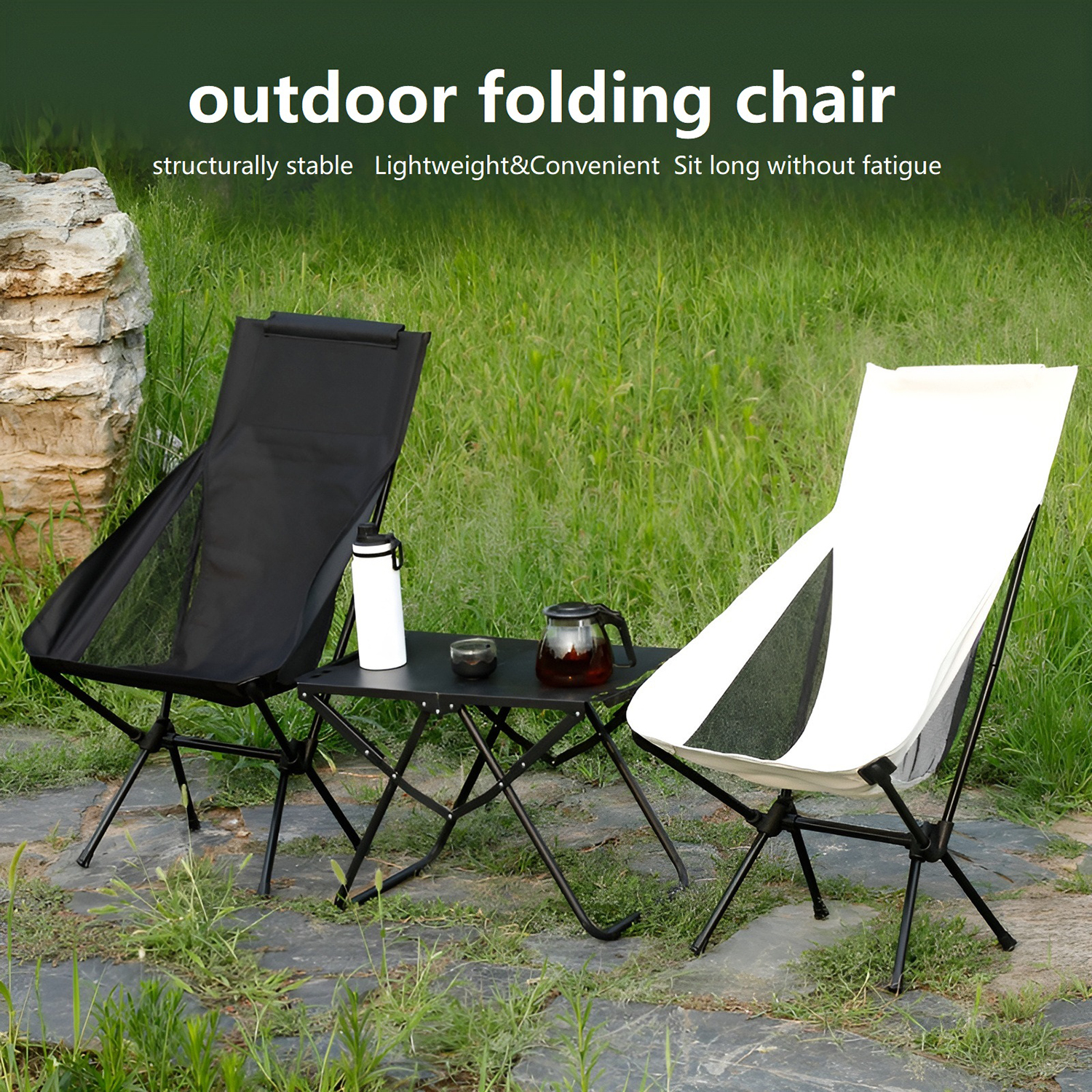 Foldable Camping Chairs Set Li - Outdoor Furniture Deals review and price